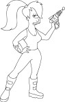 Futurama Turanga coloring page