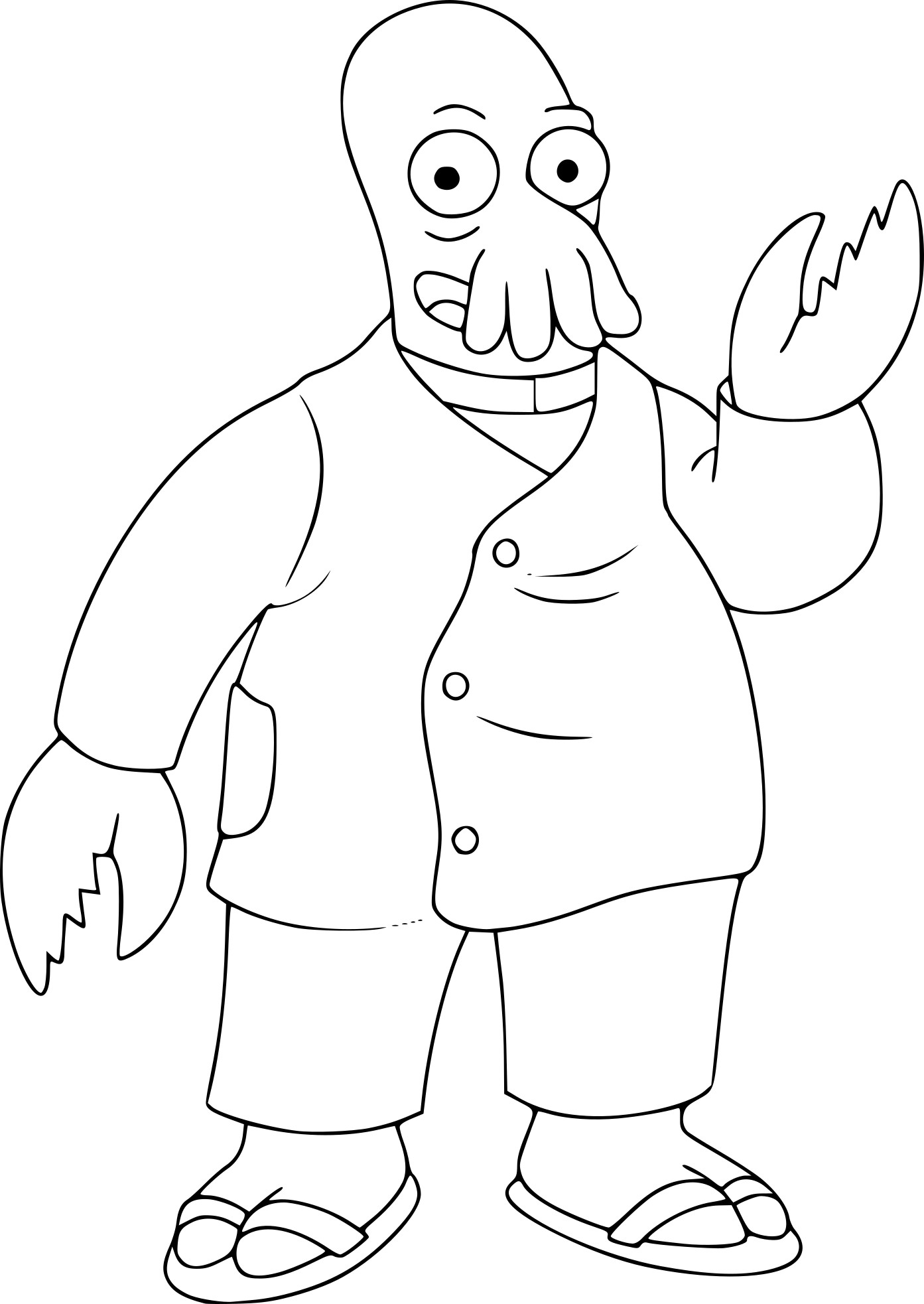 Futurama Zoidberg coloring page