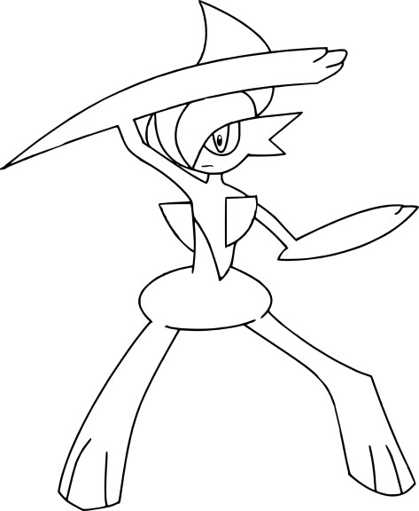 Pokemon Gallade coloring page