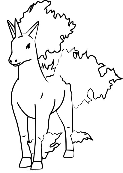 Rapidash Pokemon Go coloring page