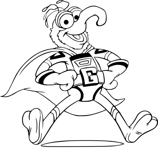 Gonzo Muppet coloring page