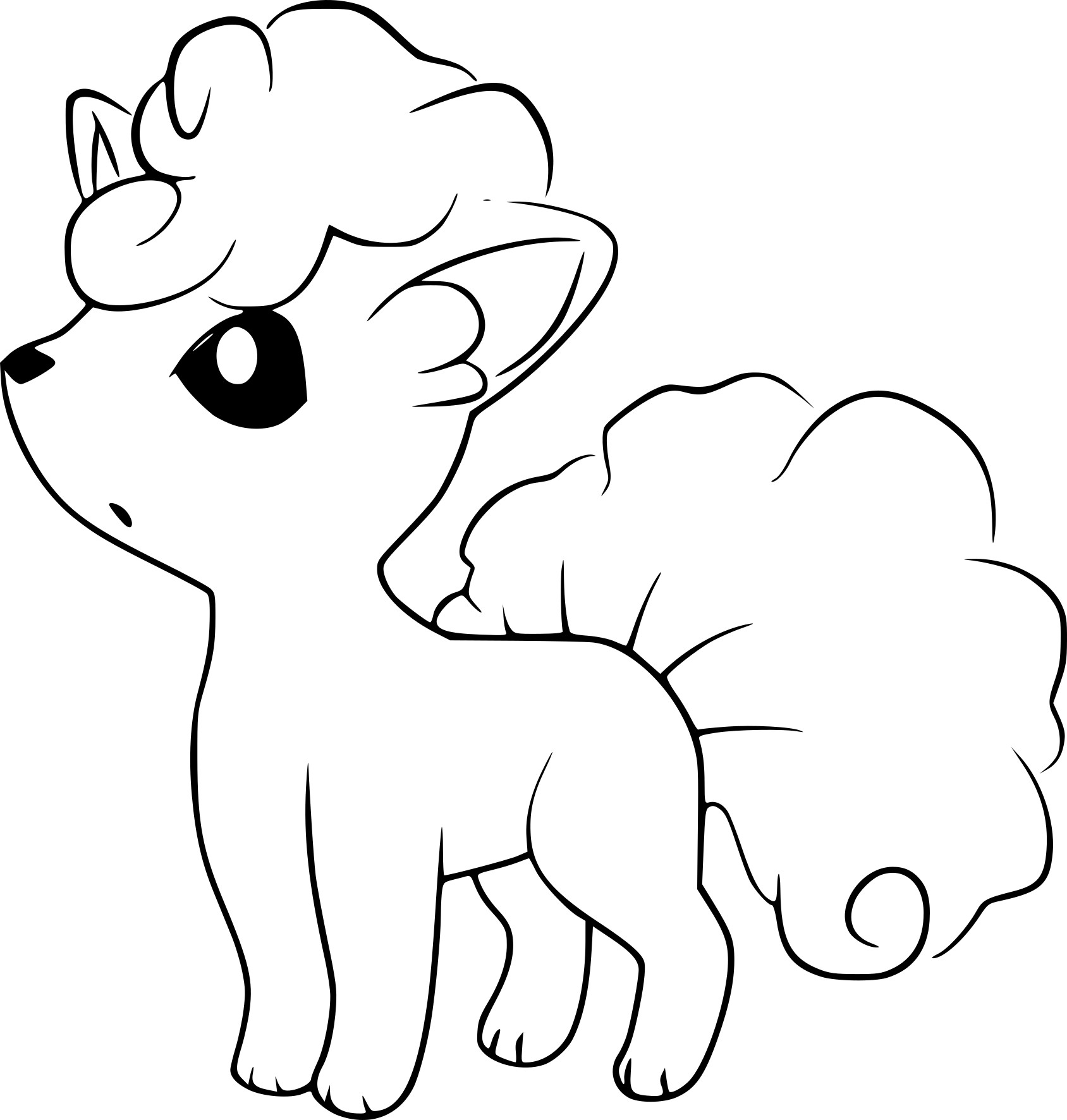 Disegno di Vulpix di Alola Pokemon da colorare