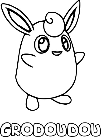 Disegno di Pokemon Wigglytuff da colorare