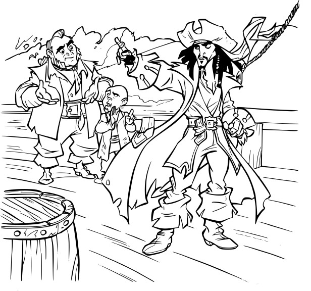 Coloriage Jack Sparrow