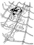 Disegno di Jack Sparrow Pirati dei Caraibi da colorare
