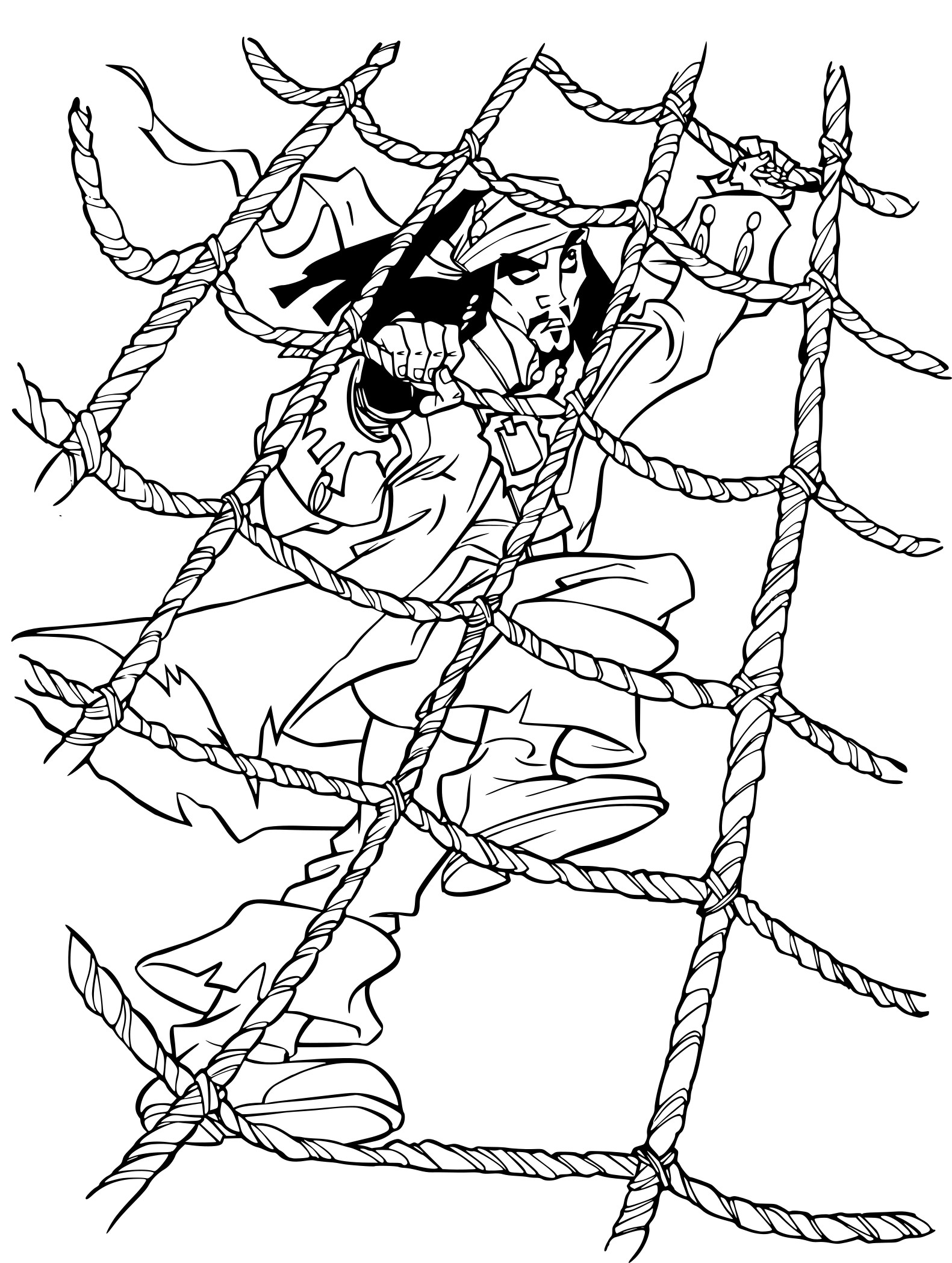 Jack Sparrow Pirates Of The Caribbean coloring page