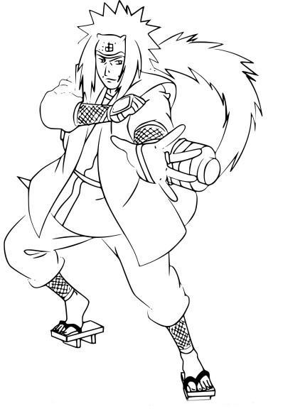 Jiraiya Naruto coloring page