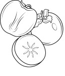Persimmon Fruit coloring page
