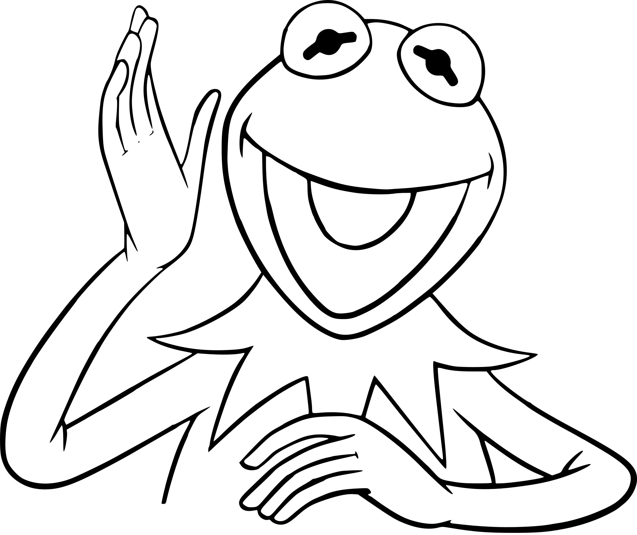 Kermit Muppet coloring page