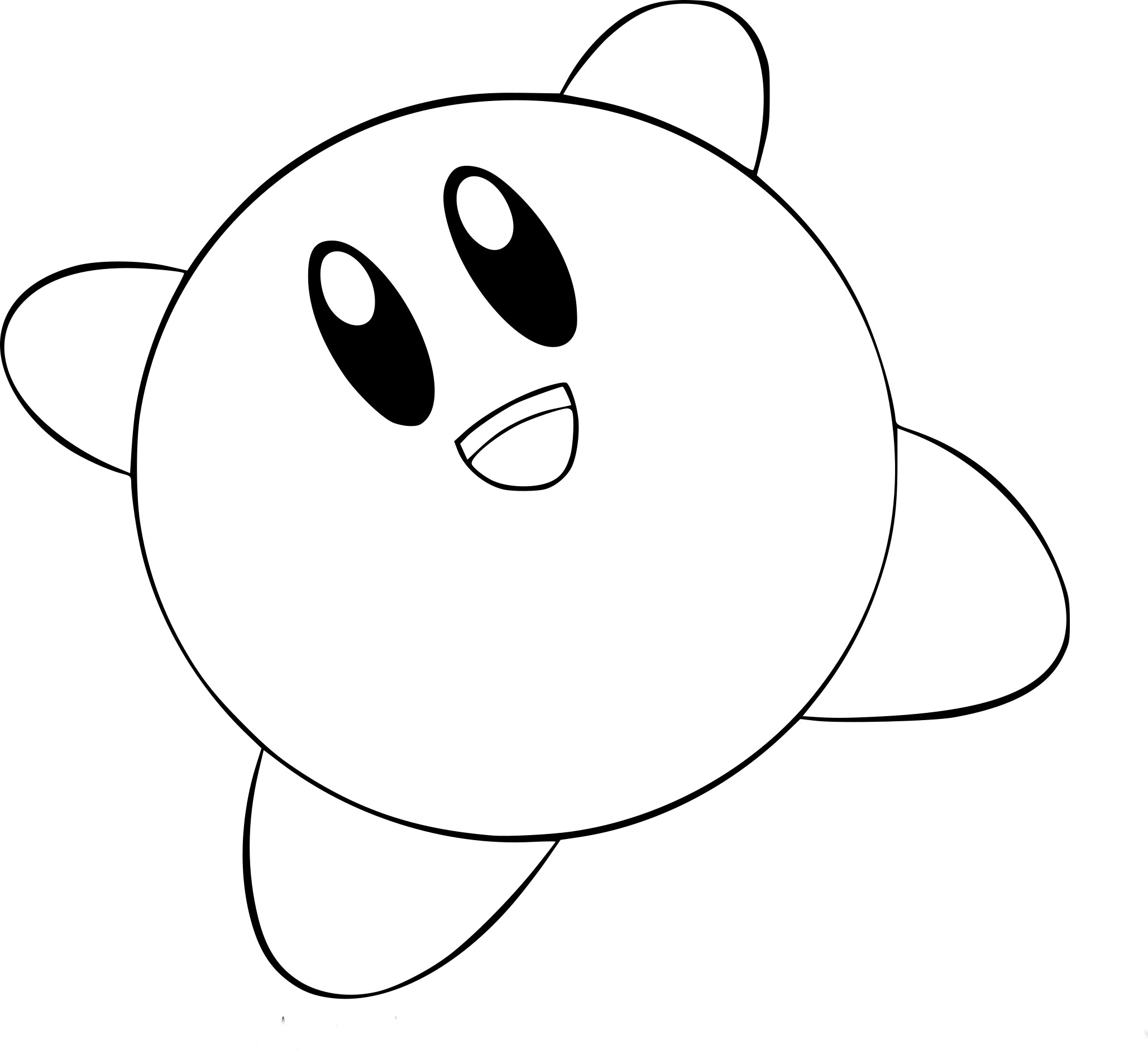 Kirby Super Smash Bros coloring page