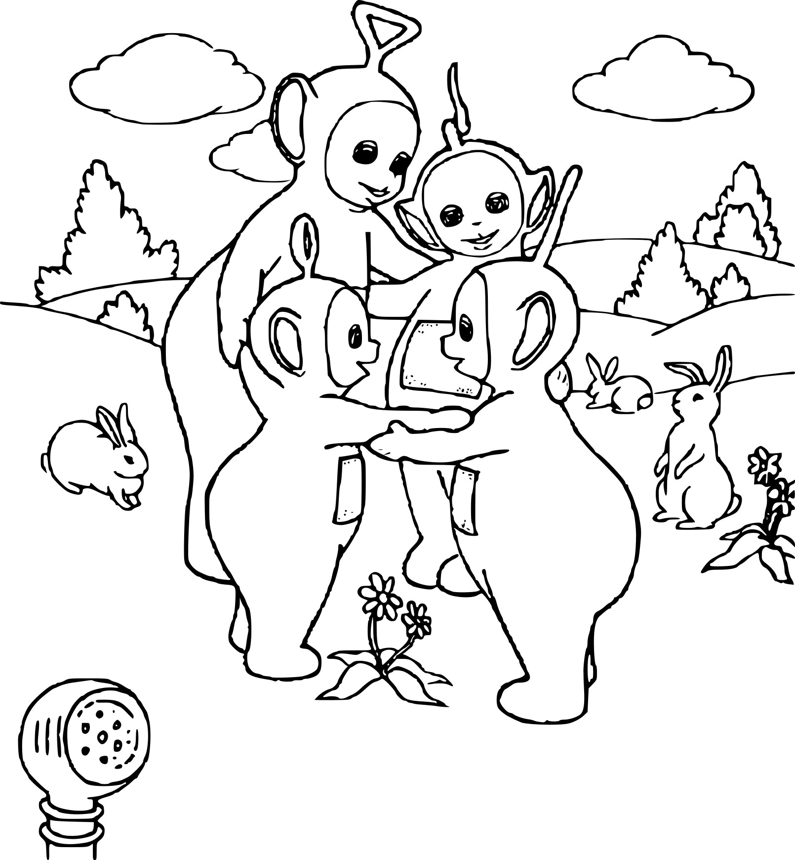 Disegno di I Teletubbies da colorare