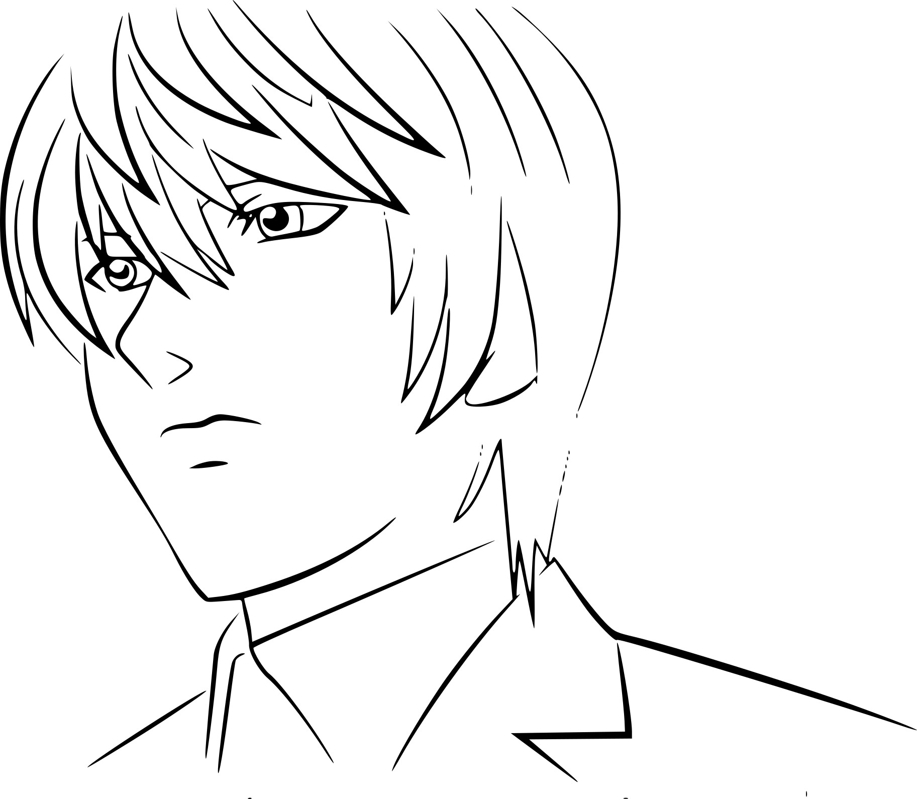 Light Yagami Death Note coloring page