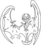 Disegno di Pokemon leggendario Lunala da colorare