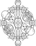 Mandala Japan coloring page