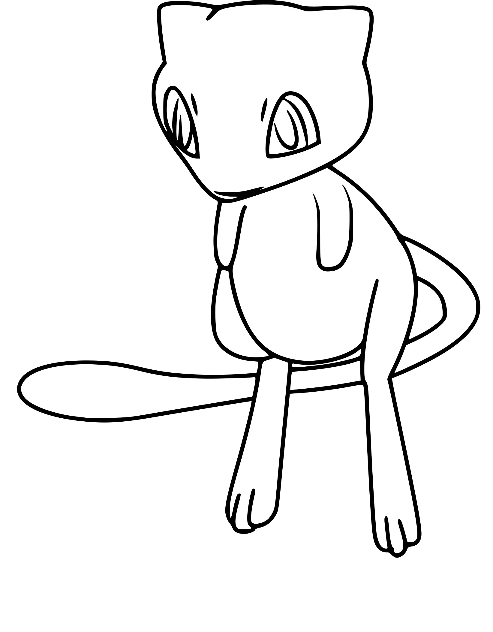 Mew Pokemon Go coloring page