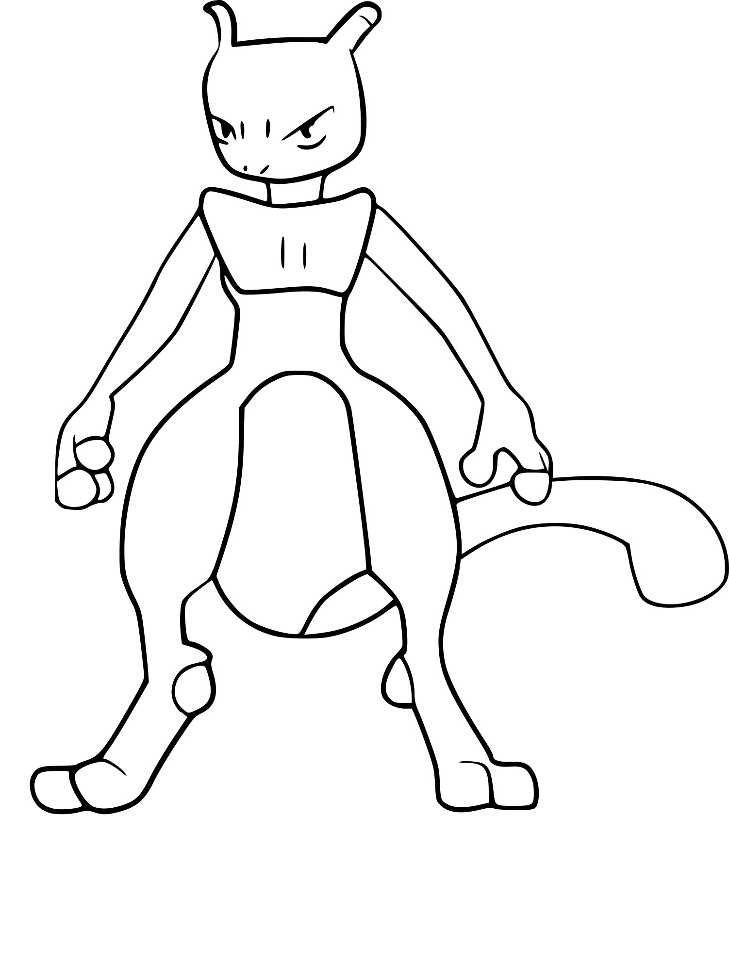 Mewtwo Pokemon Go coloring page