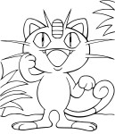 Disegno di Pokemon Meowth da colorare