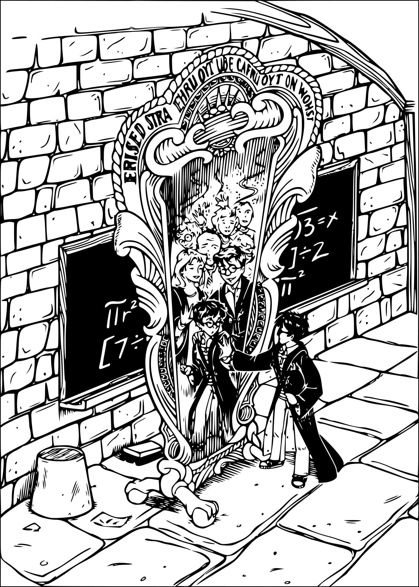 Harry Potter Magic Mirror coloring page