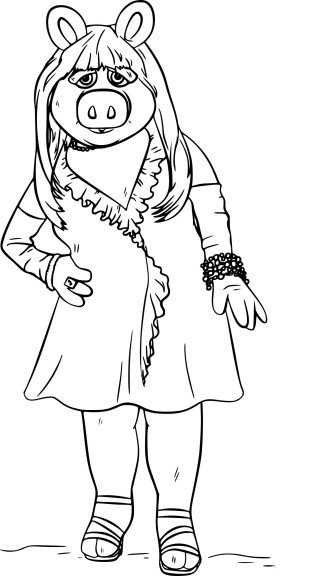 Miss Piggy coloring page