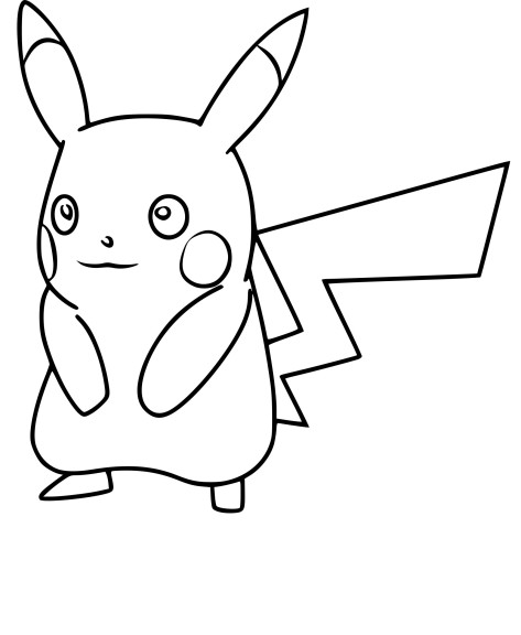 Disegno di Pikachu Pokemon Go da colorare