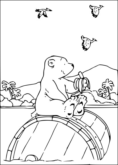 Feather The Little Polar Bear coloring page