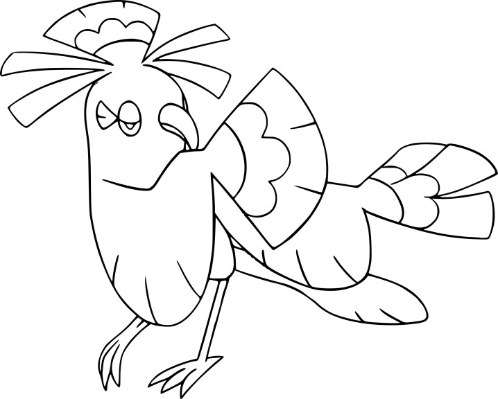 Oricorio Buyo Pokemon coloring page