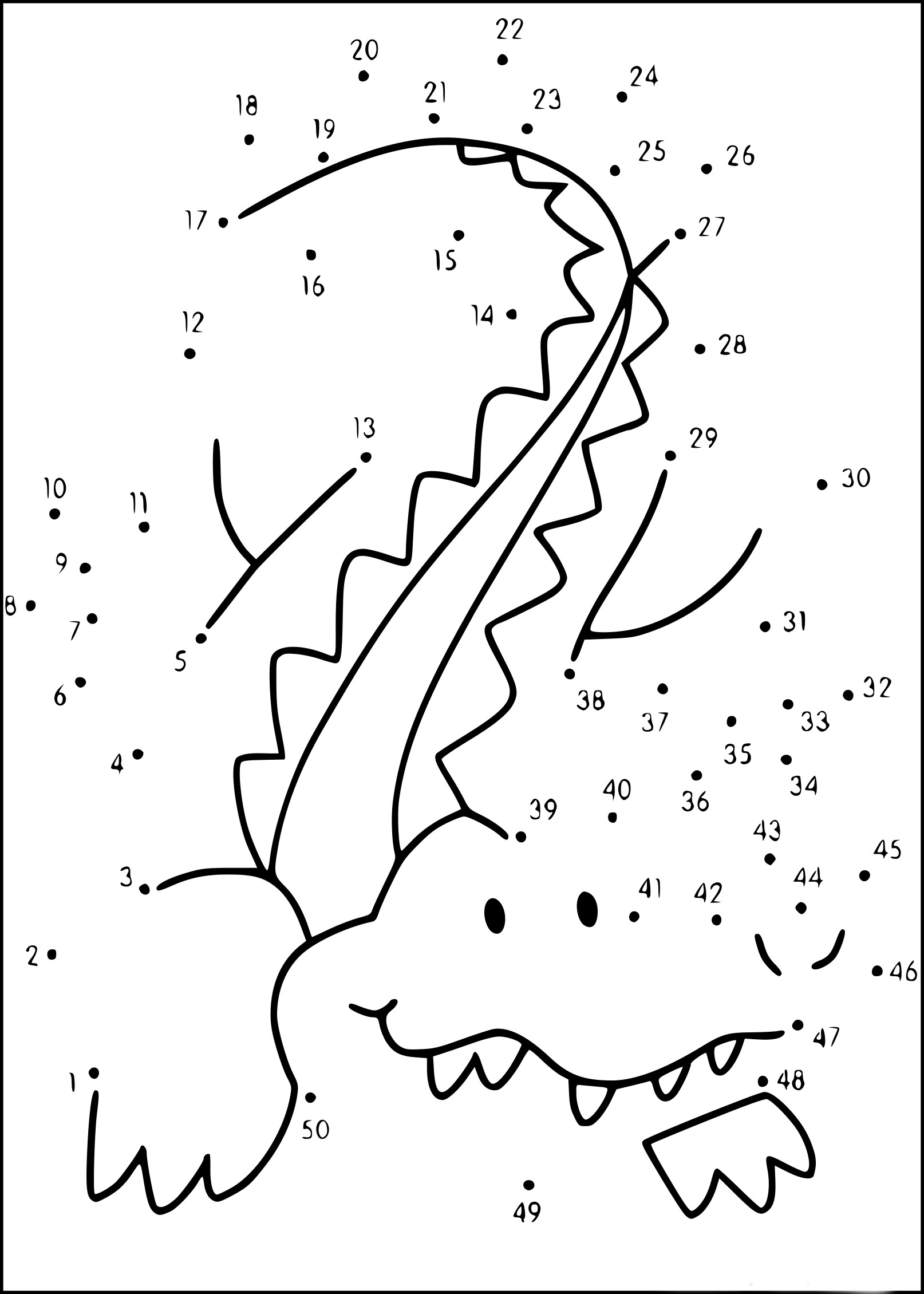 Disegno di Punto coccodrillo da colorare