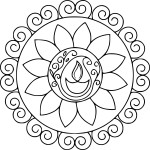 Rangoli coloring page