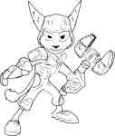 Disegno di Ratchet e Clank da colorare