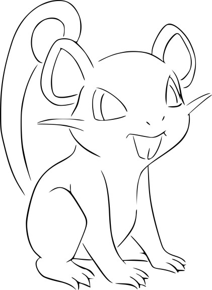 Coloriage Rattata