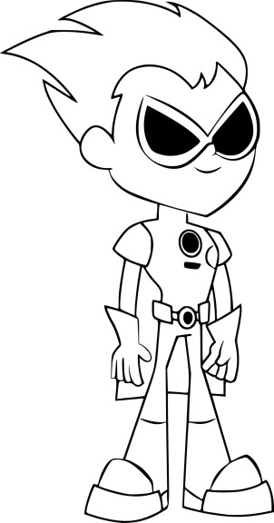 Robin Teen Titans coloring page