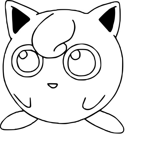 Disegno di Pokemon Jigglypuff da colorare