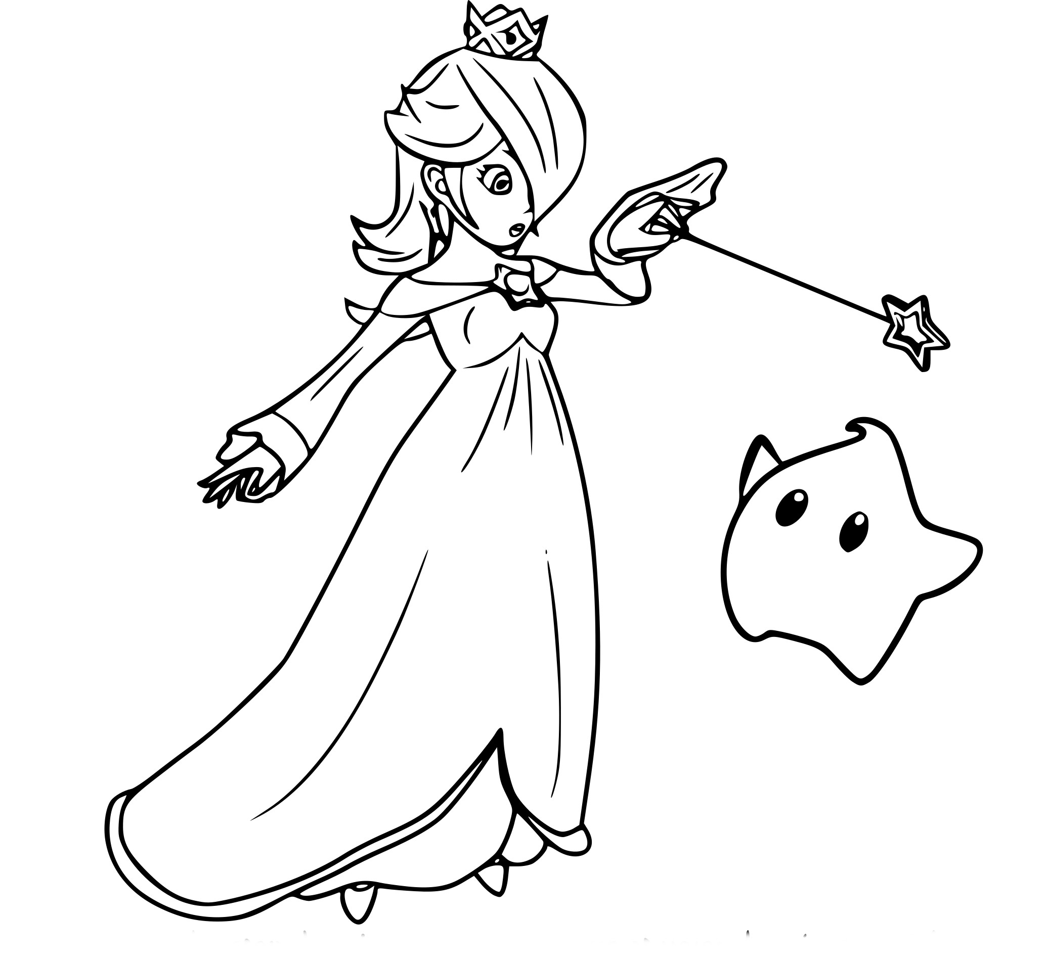 Disegno di Rosalina Super Smash Bros da colorare