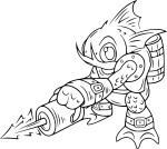 Skylanders Gill coloring page