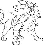 Solgaleo Pokemon coloring page