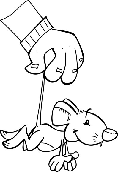 Green Mouse coloring page