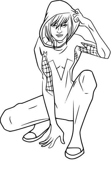 Coloriage Spider-Woman