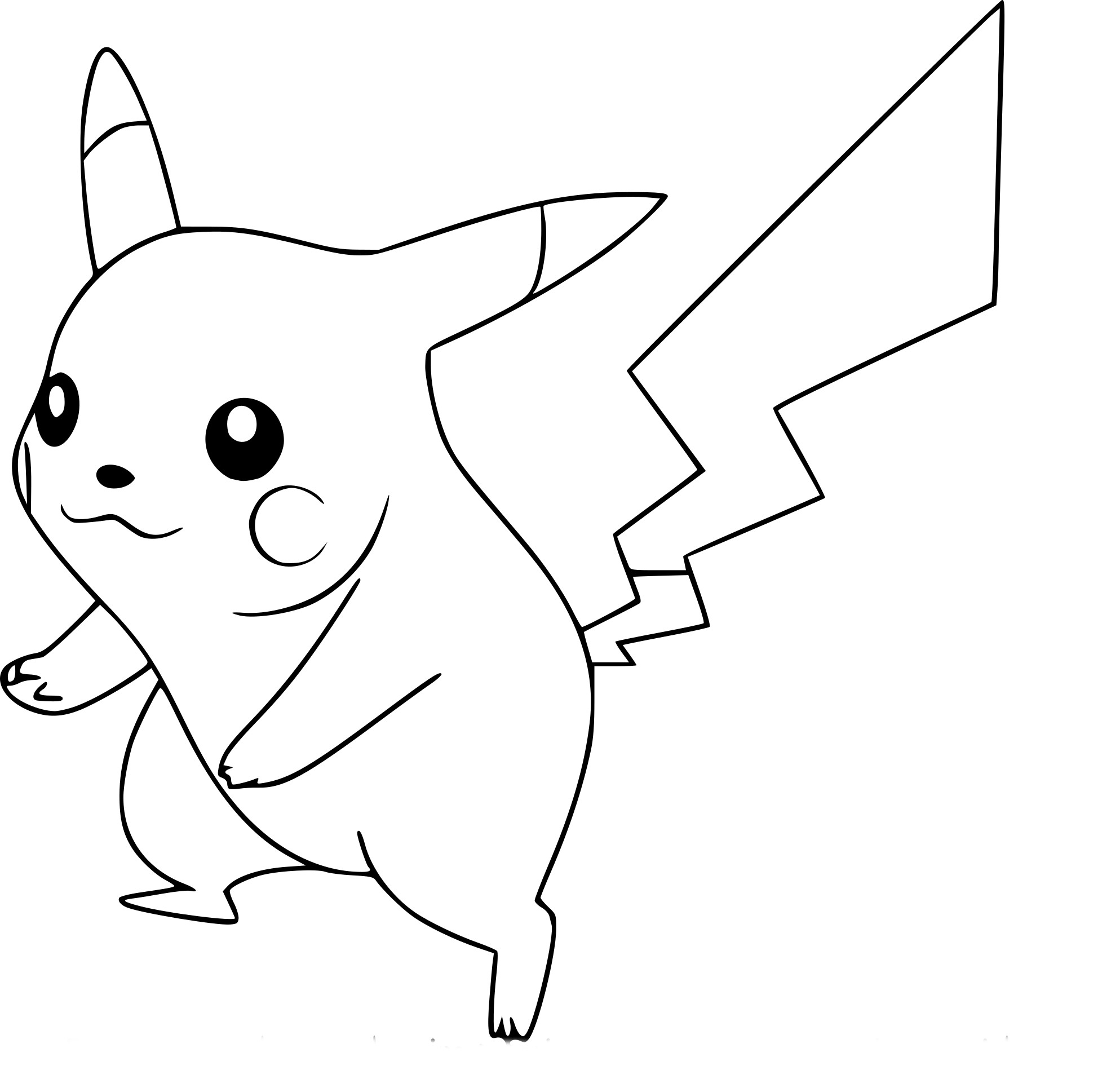 Super Smash Bros Pikachu coloring page