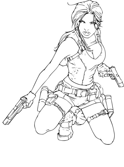 Tomb Raider coloring page