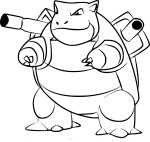 Disegno di Blastoise Pokemon Go da colorare