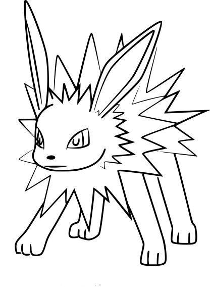 Jolteon Pokemon Go coloring page