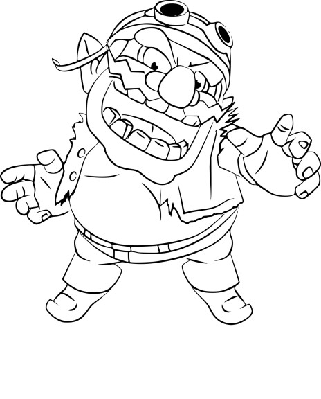 Coloriage Wario Super Smash Bros