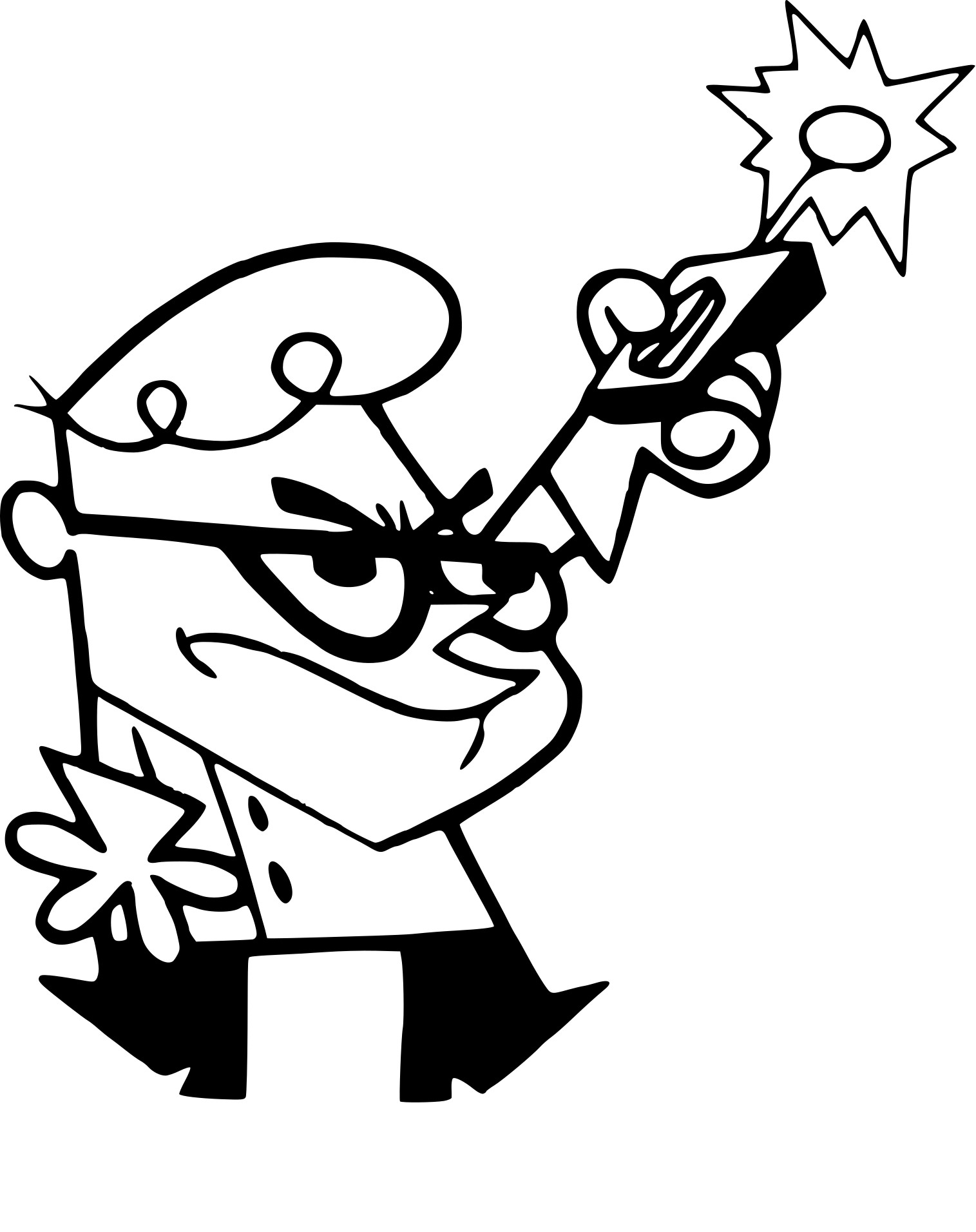 Dexter drawing and coloring page
