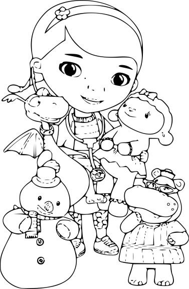 Plush Doctor drawing and coloring page