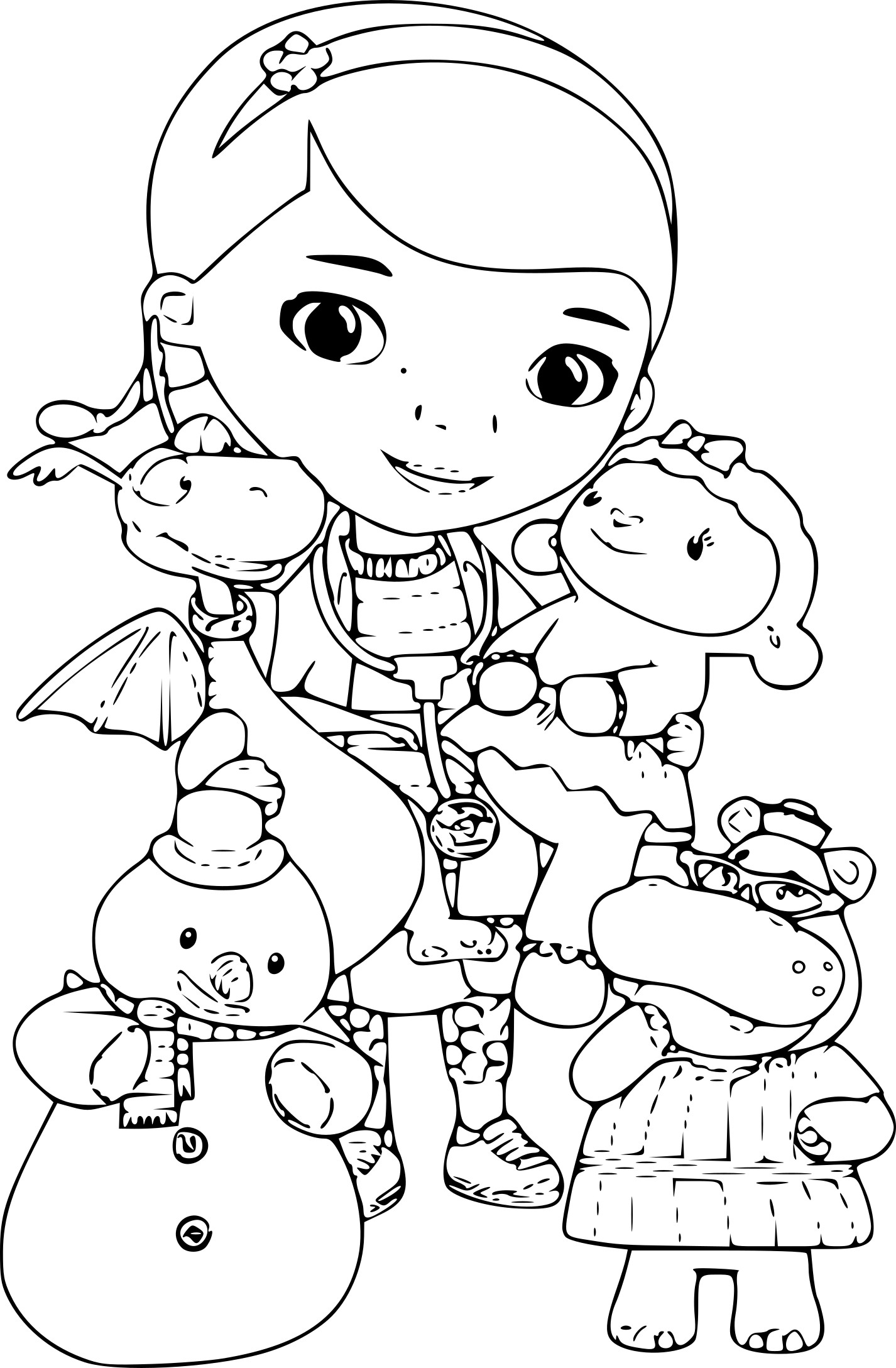 Disegno di Disegno del Dottore in peluche e da colorare