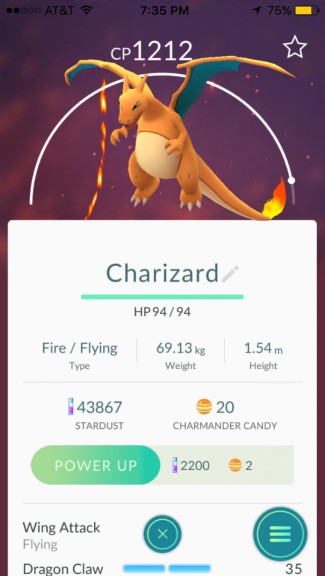 Charizard Pokemon Go