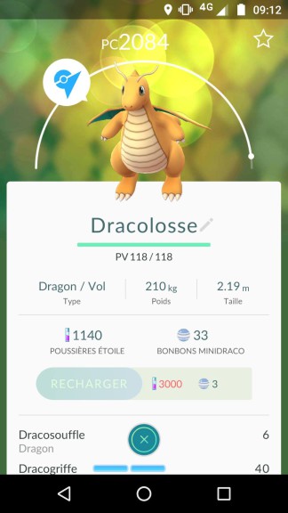 Disegno di Pokemon Go Dragonite da colorare