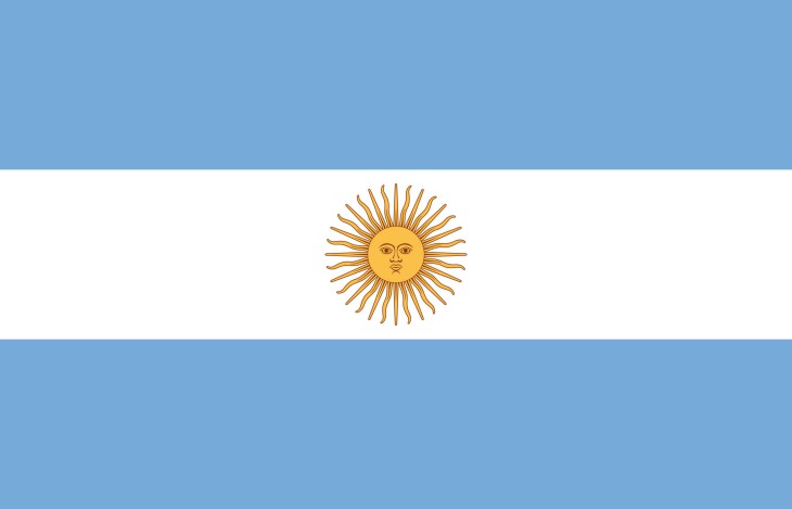 Disegno di Bandiera dell'Argentina da colorare