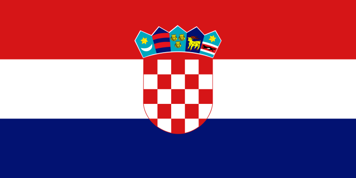 Disegno di Bandiera della Croazia da colorare