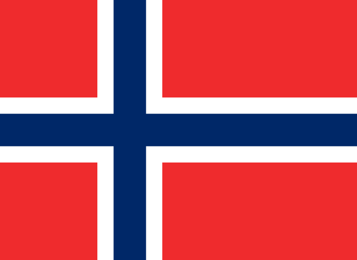 Disegno di Bandiera della Norvegia da colorare